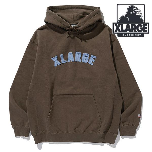 エクストララージ XLARGE アーチロゴ プルオーバーフーデッドスウェットシャツ 10125301...