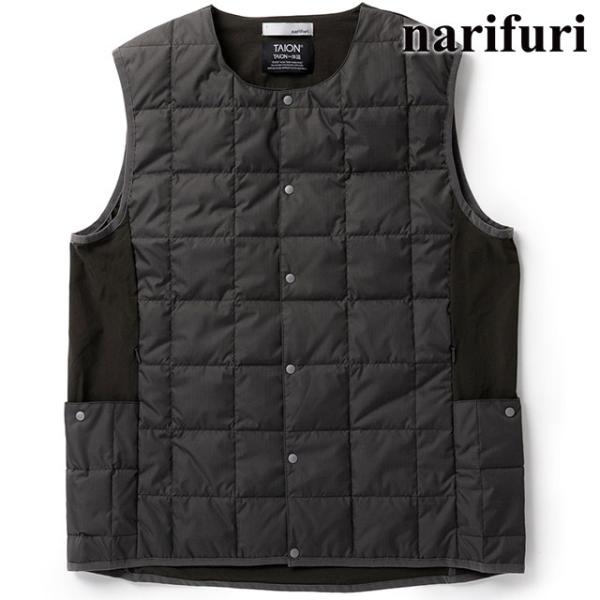 ナリフリ narifuri TAION サイドポケットインナーダウンベスト NFTA-09 FW25...