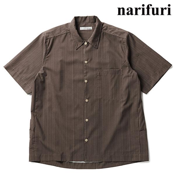 ナリフリ narifuri メンズ メッシュ半袖シャツ NF4062-035 メッシュ半袖シャツ ト...