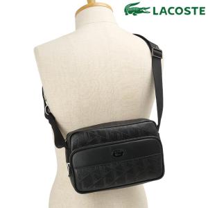 ラコステ LACOSTE ノモグラム コンビネーションミニショルダーバッグ [NH5266MR-000 FW26] 鞄 ショルダーバッグ 斜め掛け ブラック 正規取扱店