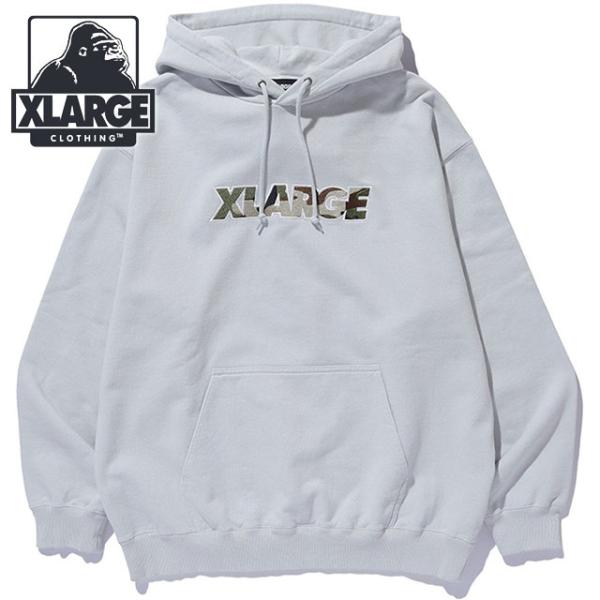 エクストララージ XLARGE メンズ スタンダードロゴ フーデッドスウェットシャツ [101263...