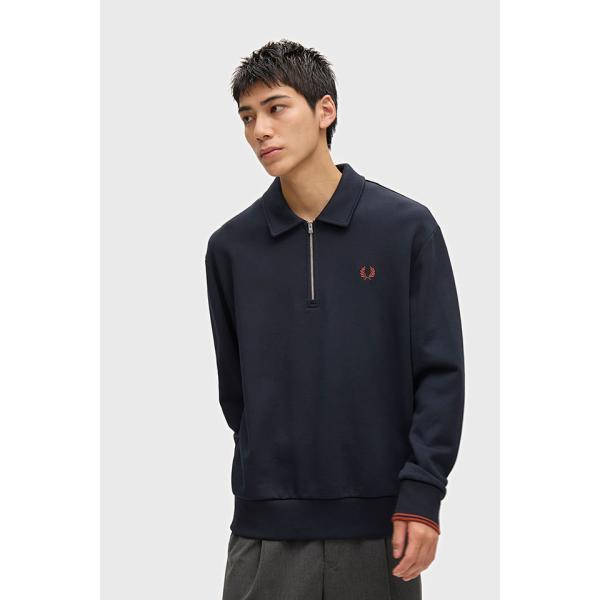 フレッドペリー FRED PERRY メンズ ハーフジップ ポロスウェットシャツ M2426-608...