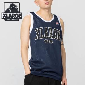 エクストララージ XLARGE メンズ バスケットボールジャージ 101222013002 SU22 XL BASKETBALL JERSEY トップス タンクトップ NAVY 紺 ネイビー系