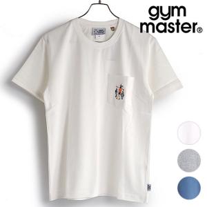 ジムマスター GYM MASTER メンズ Tシャツ G833638 SU22 6.5oz起毛天竺 釣り人刺繍Tee トップス 半袖 オーガニックコットン