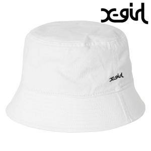 エックスガール X-girl レディース ベーシック バケットハット 105232051002 SU23 BASIC BUCKET HAT XGIRL 帽子 バケハ WHITE 白 ホワイト系