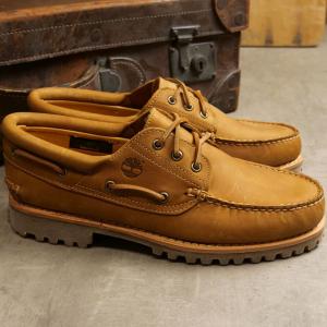 ティンバーランド Timberland メンズ オーセンティクス 3アイ クラシック ラグ A5YWH FW23 Authentics 3 Eye Classic Lug モカシンシューズ レザー ブラウン