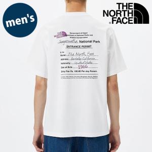 ザ・ノース・フェイス THE NORTH FACE メンズ ショートスリーブエントランスパーミッションティー NT32439-W SS24 半袖 Tシャツ アウトドア ホワイト｜SHOETIME