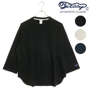 ティージー Tieasy メンズ HDCS ラグラン 3 4 クルーネックTシャツ te001CR34 SS24 HDCS RAGLAN 3 4 CREW-T 7分丈 日本製 オーガニックコットン｜SHOETIME