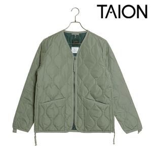 TAION（タイオン） ミリタリー ダブルジップVネックダウンジャケット