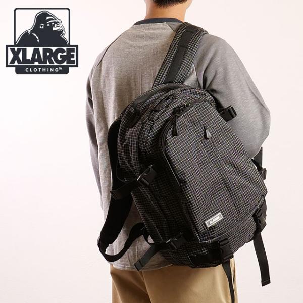 エクストララージ XLARGE スタンダードロゴパッチド リップストップ デイパック 1012510...