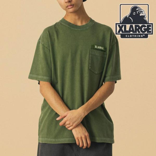 エクストララージ XLARGE ミリタリー ポケットショートスリーブTシャツ 10125201103...