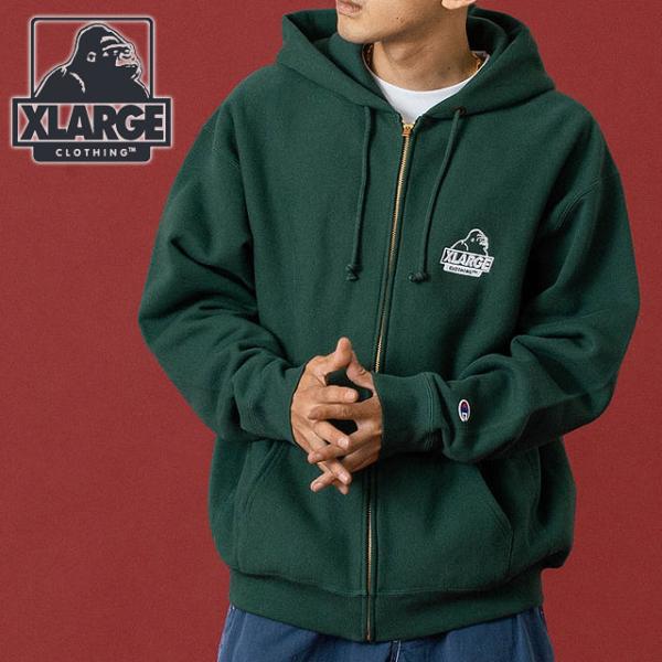 エクストララージ XLARGE チャンピオン リバースウィーブ ジップアップフーデッド スウェットシ...