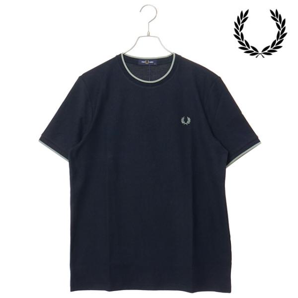 フレッドペリー FRED PERRY メンズ トリムディテールクレープピケTシャツ M2397-60...