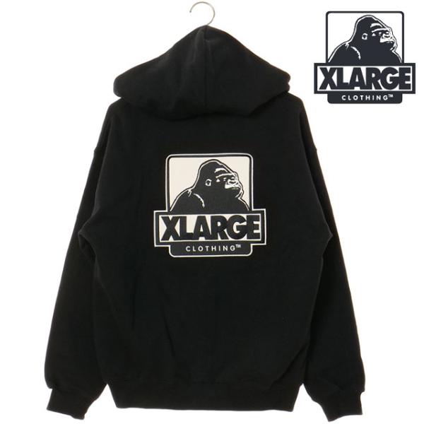 エクストララージ XLARGE メンズ OGボックス ジップアップフーデッド スウェットシャツ 10...