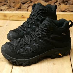 メレル MERRELL レディース モアブ3 シンセティック ミッド ゴアテックス J500424 SS24 W MOAB 3 SYNTHETIC MID GORE-TEX 靴 透湿防水 BLACK BLACK