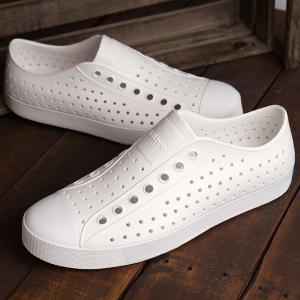 ネイティブシューズ native shoes スニーカー ジェファーソン 11100100 SS24 Jefferson メンズ・レディース 靴 EVA スリッポン Shell-White Shell-White