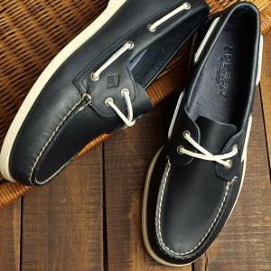 スペリートップサイダー SPERRY TOP-SIDER メンズ デッキシューズ エーオー ツーアイ ワイド STS10405 SS24 A O 2-EYE (W) 靴 定番 NAVY