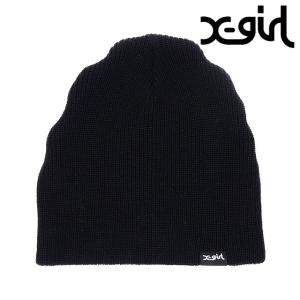 エックスガール X-girl レディース クールマックス ビーニー 105242051001 SU24 COOL MAX BEANIE 帽子 ワッチ ニット帽 ニットキャップ BLACK