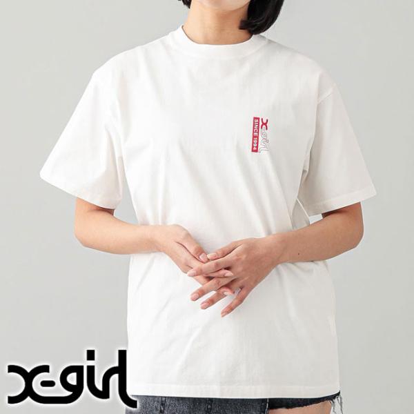 エックスガール X-girl レディース ステップミルズロゴ ショートスリーブTシャツ 105242...