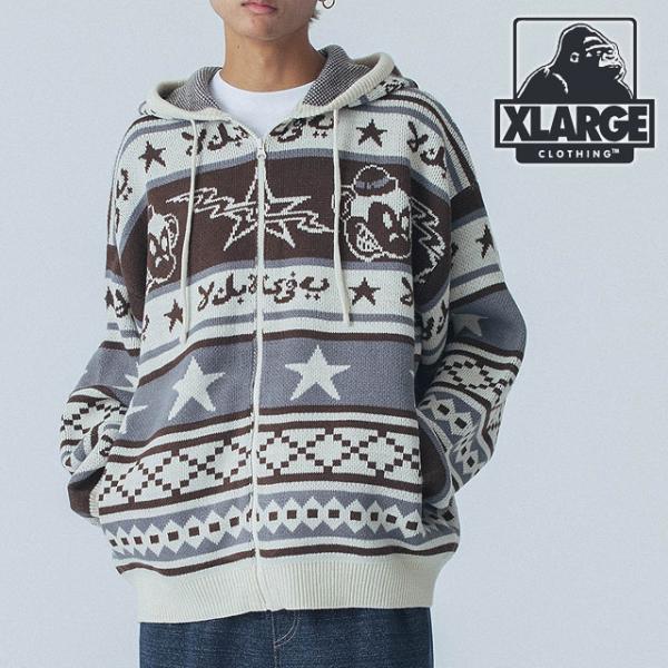 エクストララージ XLARGE キース ニット フーディー 101251015001 SS25 KE...