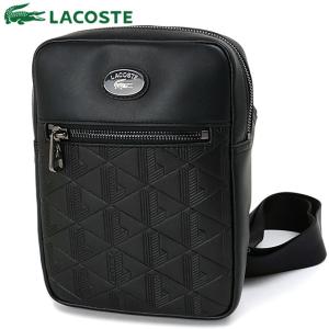 ラコステ LACOSTE モノグラムショルダーバッグ NH4486MR-000 FW25 メンズ・レディース 鞄 ショルダーバッグ ブラック 正規取扱店