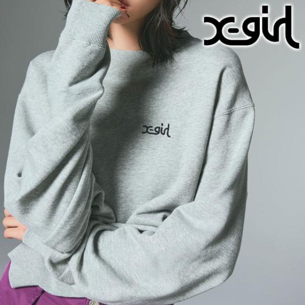 エックスガール X-girl クルーネック スウェットトップ 105254012013 FW25 F...