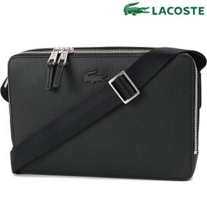 ラコステ LACOSTE CHANTACOスクエアショルダーバッグ [NH3270CE-000 FW26] メンズ ユニセックス 鞄 ショルダーバッグ 斜め掛け ブラック 正規取扱店