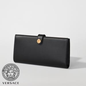 ヴェルサーチ 財布 本革 メデューサ メンズ ブランド VERSACE 長財布  タテメデューサ長財布 フラップ  ヴェルサーチ 1002898｜mishshop