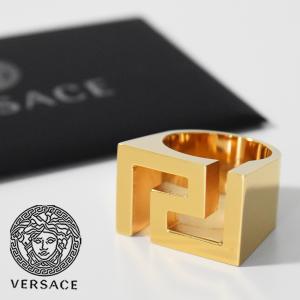 VERSACE ヴェルサーチ リング 指輪 メデューサ グレカ ロゴ 13号 VERSACE ヴェルサーチェ ベルサーチ ゴールド 指輪 グレカリング GOLD