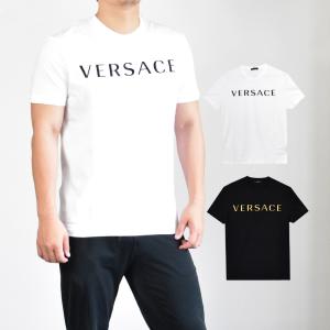 VERSACE ヴェルサーチ Tシャツ 刺繍ロゴ メンズ 半袖 ブランド