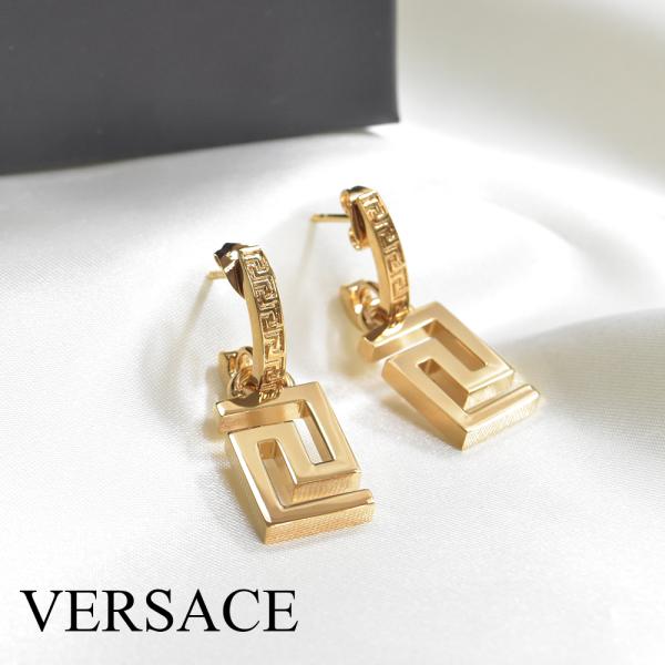 ヴェルサーチ ピアス ゴールド グレカ グリーク メンズ レディース ブランド  VERSACE  ...