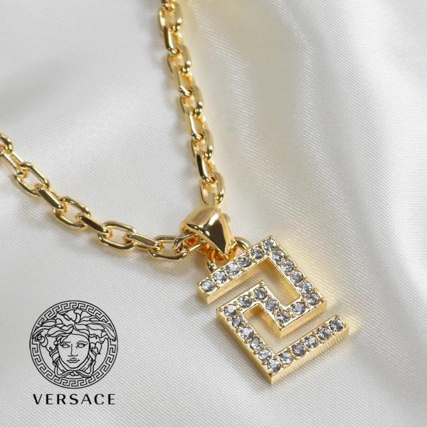 ヴェルサーチ ネックレス ゴールド ビジュー グレカ メンズ  ブランド チェーン  VERSACE...