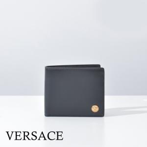 ヴェルサーチ 財布 2つ折り財布 メンズ VERSACE 本革 革 ブランド かっこいい 札入れ 小銭入れなし 1006116｜mishshop