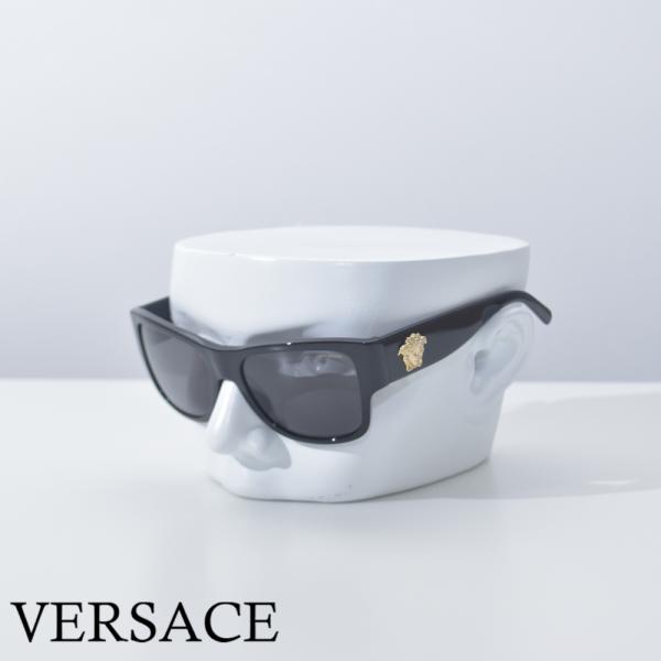 ヴェルサーチ VERSACE サングラス メデューサ ブラック 偏光レンズ ゴールド メンズ ユニセ...