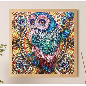 ダイヤモンドアート フクロウ ダイヤモンド刺繍