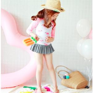 子供水着 キッズ 水着 3点セット 長袖 ラッシュガード