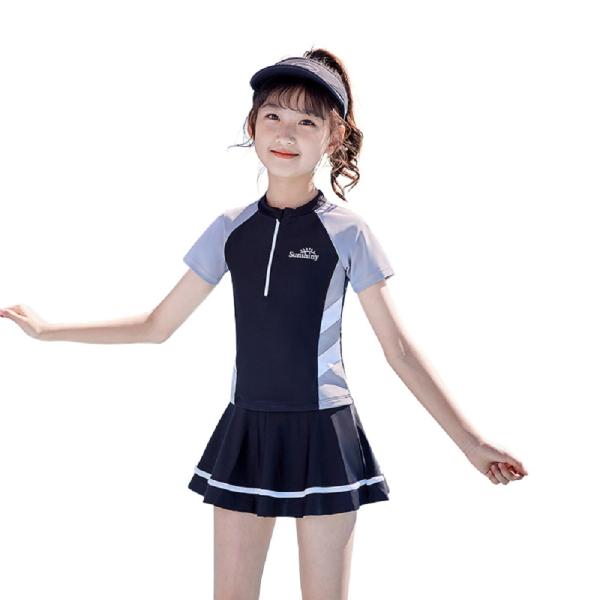 子供水着 女子 セパレート水着 ジュニア おしゃれ キッズ 水着セット 上下セット 女の子 2点セッ...