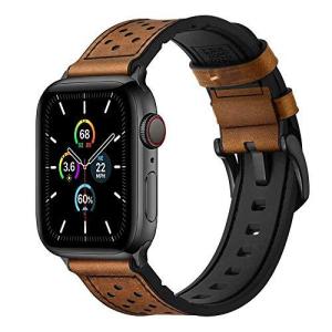 MifaApple Watchハイブリッドスポーツバンドレザーバンド交換用ストラップ7 45mm 6 SE 5 4