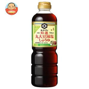キッコーマン 特選 丸大豆減塩しょうゆ 750mlペットボトル×6本入｜ 送料別｜味園サポート ヤフー店