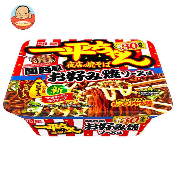 明星食品 一平ちゃん 夜店の焼そば 関西風お好み焼ソース味 122g×12個入｜ 送料別