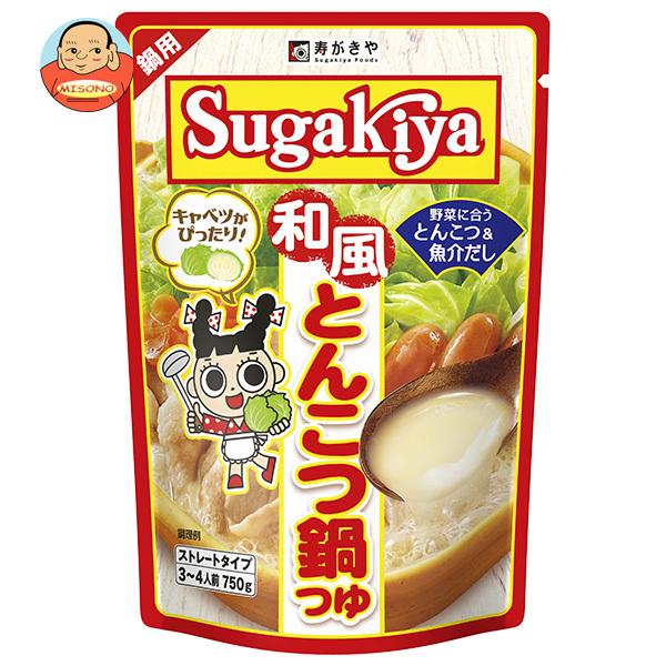 寿がきや SUGAKIYA 和風とんこつ鍋つゆ 750g×10袋入｜ 送料別