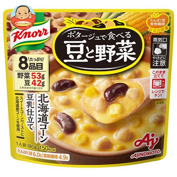 味の素 クノール ポタージュで食べる豆と野菜 北海道コーン 豆乳仕立て 180g×7袋入｜ 送料別