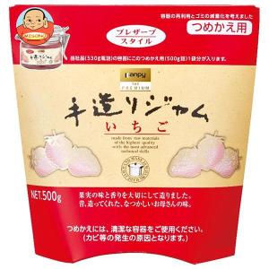 カンピー ザ プレミアム 手造りジャム いちご つめかえ用 500g×6袋入｜ 送料別｜味園サポート ヤフー店