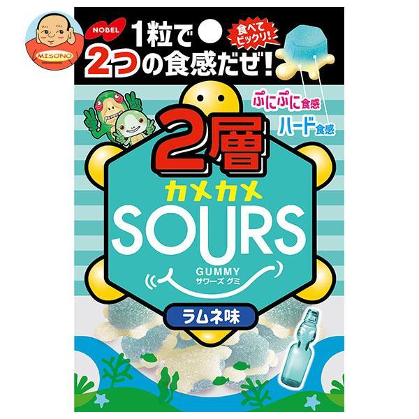 ノーベル製菓 2層カメカメサワーズ（SOURS）ラムネ 45g×6個入