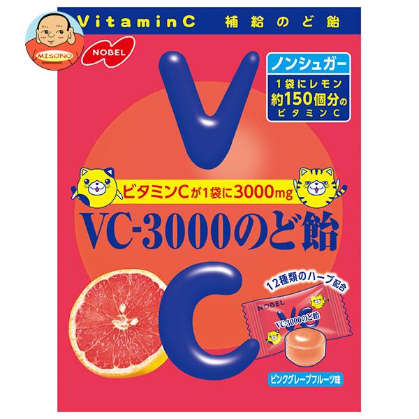 ノーベル製菓 VC-3000のど飴 ピンクグレープフルーツ 90g×6袋入
