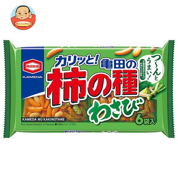 亀田製菓 亀田の柿の種 わさび 6袋詰 164g袋×12袋入