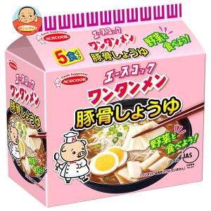 エースコック (袋)ワンタンメン 豚骨しょうゆ 5食パック×6個入｜misono-support