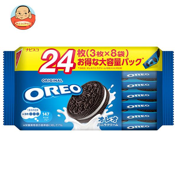 モンデリーズ・ジャパン オレオ ファミリーパック バニラクリーム 24枚(3枚×8袋)×12個入 メ...