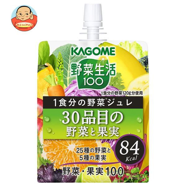 カゴメ 野菜生活100 1食分の野菜ジュレ 30品目の野菜と果実 180gパウチ×30本入｜ 送料別