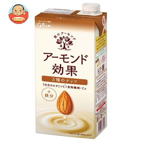 グリコ乳業 アーモンド効果 3種のナッツ 1000ml紙パック×6本入｜ 送料別